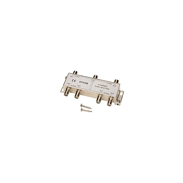 6-Way Coax Splitter, 2.4 GHz
